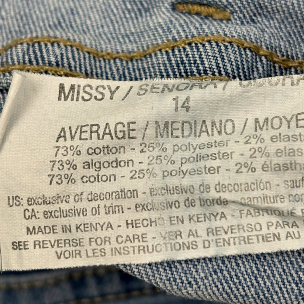 Gloria‎ Vanderbilt Amanda Straight Leg Women's size 14 Medium Blue Denim Jeans - Picture 3 of 4